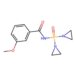 Benzamide, N-(bis(1-aziridinyl)phosphinyl)-m-methoxy- structure