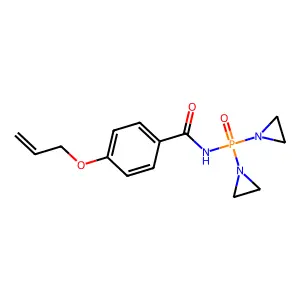 Benzamide, p-(allyloxy)-N-(bis(1-aziridinyl)phosphinyl)- structure
