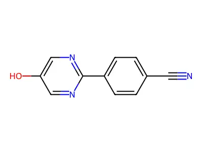 4-(5-Hydroxypyrimidin-2-yl)benzonitrile structure