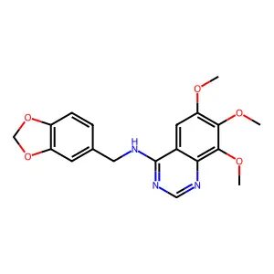 4-((3,4-(Methylenedioxy)benzyl)amino)-6,7,8-trimethoxyquinazoline structure