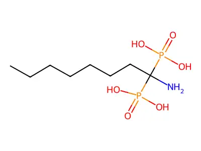 1,1-Diphosphonooctylamine structure