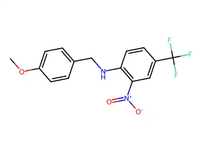 N-(4-Methoxybenzyl)-2-nitro-4-(trifluoromethyl)aniline structure