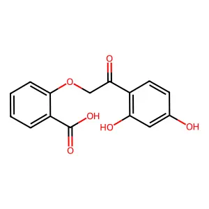 2-[2-(2,4-Dihydroxyphenyl)-2-oxoethoxy]benzoic acid structure