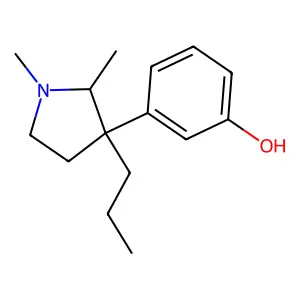 Phenol, 3-(1,2-dimethyl-3-propyl-3-pyrrolidinyl)- structure