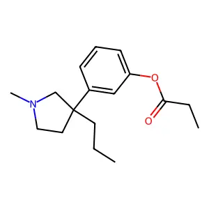 Phenol, m-(1-methyl-3-propyl-3-pyrrolidinyl)-, propionate structure