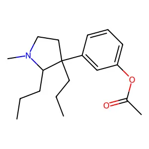 3-(1-Methyl-2,3-dipropylpyrrolidin-3-yl)phenyl acetate structure