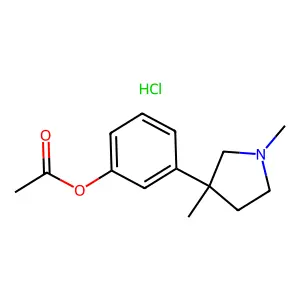 Phenol, m-(1,3-dimethyl-3-pyrrolidinyl)-, acetate, hydrochloride structure