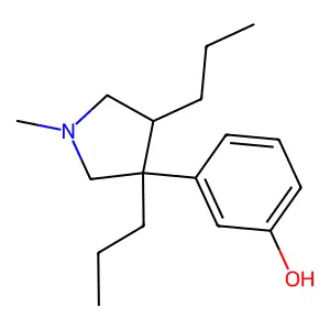 3-(1-Methyl-3,4-dipropylpyrrolidin-3-yl)phenol structure