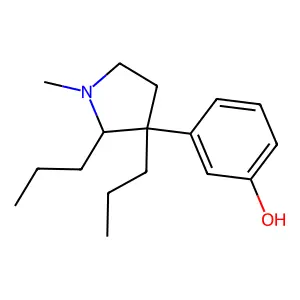 3-(1-Methyl-2,3-dipropylpyrrolidin-3-yl)phenol structure