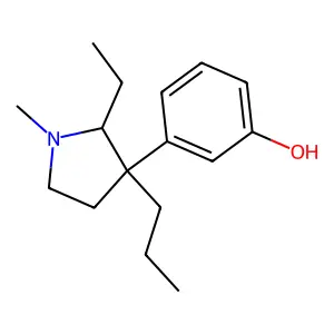 3-(2-Ethyl-1-methyl-3-propylpyrrolidin-3-yl)phenol structure