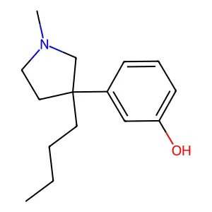 3-(3-Butyl-1-methylpyrrolidin-3-yl)phenol structure