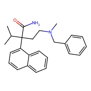 1-Naphthaleneacetamide, alpha-(2-(N-benzyl-N-methylamino)ethyl)-alpha-isopropyl- structure