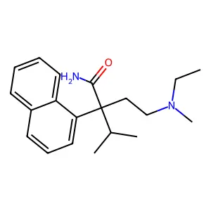 1-Naphthaleneacetamide, alpha-(2-(N-ethyl-N-methylamino)ethyl)-alpha-isopropyl- structure