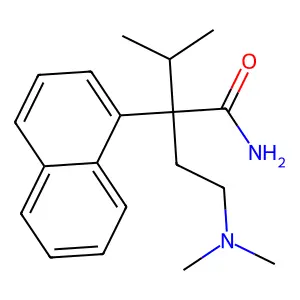 alpha-(2-(Dimethylamino)ethyl)-alpha-(1-methylethyl)-1-naphthaleneacetamide structure