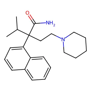 1-Naphthaleneacetamide, alpha-isopropyl-alpha-(2-piperidinoethyl)- structure