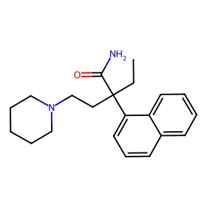 1-Naphthaleneacetamide, alpha-ethyl-alpha-(2-piperidinoethyl)- structure