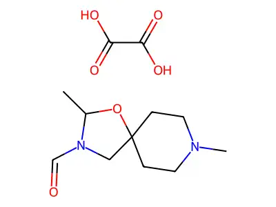 2,8-Dimethyl-1-oxa-3,8-diazaspiro(4,5)decane-3-carboxaldehyde ethanedioate (1:1) structure