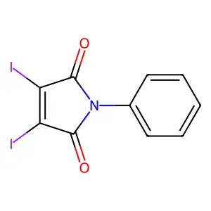 3,4-Diiodo-1-phenyl-1H-pyrrole-2,5-dione structure