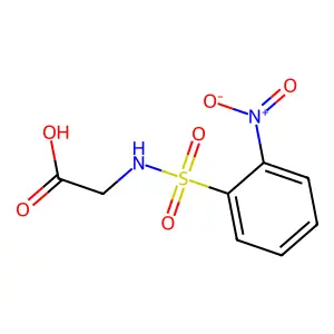 2-(2-Nitrobenzenesulfonamido)acetic acid structure