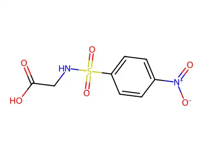 ([(4-Nitrophenyl)sulfonyl]amino)acetic acid structure