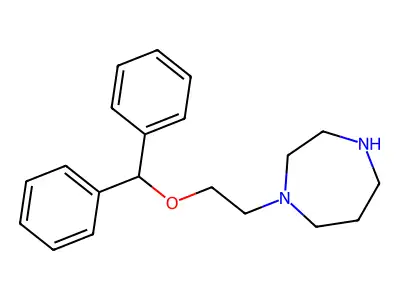 1-[2-(Benzhydryloxy)ethyl]-1,4-diazepane structure
