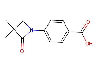 4-(3,3-Dimethyl-2-oxoazetidin-1-yl)benzoic acid structure