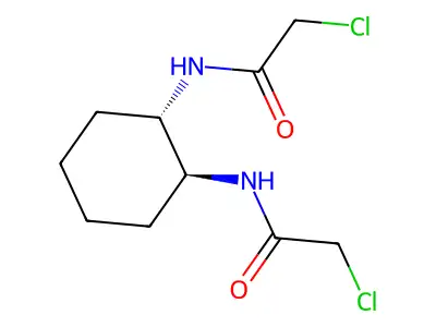 (+/-)-trans-1,2-Bis(chloroacetamido)cyclohexane structure