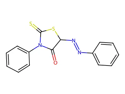 4-Thiazolidinone, 3-phenyl-5-(phenylazo)-2-thioxo- structure