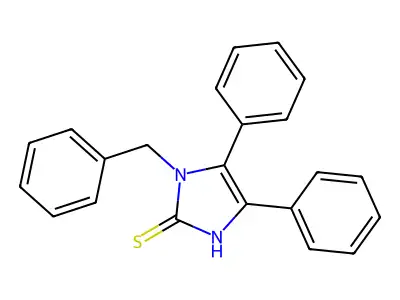 1-benzyl-4,5-diphenyl-1H-imidazole-2-thiol structure