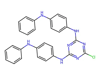 1,3,5-Triazine-2,4-diamine, 6-chloro-N2,N4-bis[4-(phenylamino)phenyl]- structure