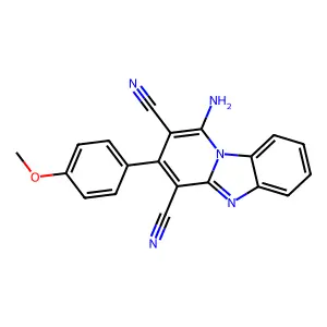 1-Amino-3-(4-methoxyphenyl)pyrido[1,2-a]benzimidazole-2,4-dicarbonitrile structure