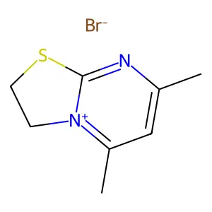 Thiazolo(3,2-a)pyrimidin-4-ium, 2,3-dihydro-5,7-dimethyl-, bromide structure