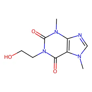 3,7-Dihydro-1-(2-hydroxyethyl)-3,7-dimethyl-1H-purine-2,6-dione structure