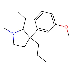 Pyrrolidine, 2-ethyl-3-(m-methoxyphenyl)-1-methyl-3-propyl- structure