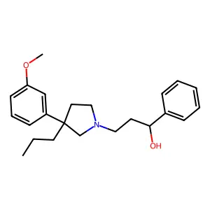 1-Pyrrolidinepropanol, 3-(m-methoxyphenyl)-alpha-phenyl-3-propyl- structure