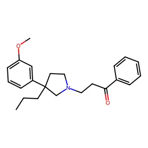 Pyrrolidine, 1-(2-benzoylethyl)-3-(m-methoxyphenyl)-3-propyl- structure