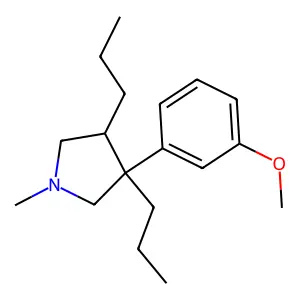 Pyrrolidine, 3,4-dipropyl-3-(m-methoxyphenyl)-1-methyl- structure