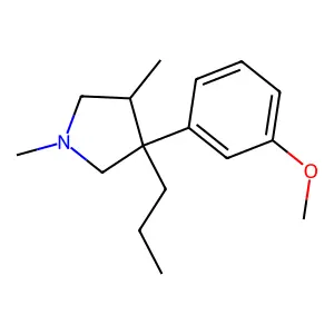 3-(3-Methoxyphenyl)-1,4-dimethyl-3-propylpyrrolidine structure