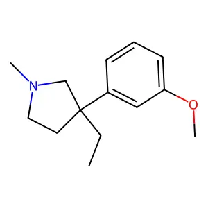 3-Ethyl-3-(3-methoxyphenyl)-1-methylpyrrolidine structure