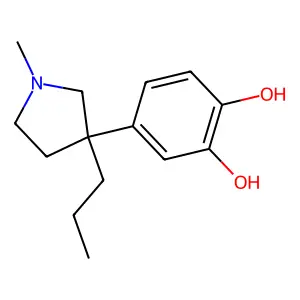 Pyrocatechol, 4-(1-methyl-3-propyl-3-pyrrolidinyl)- structure