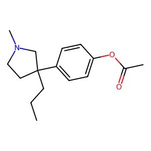 Phenol, p-(1-methyl-3-propyl-3-pyrrolidinyl)-, acetate structure