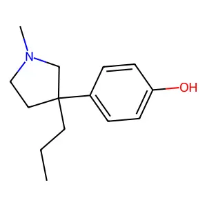 Phenol, p-(1-methyl-3-propyl-3-pyrrolidinyl)- structure