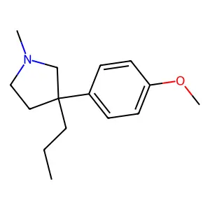 Pyrrolidine, 3-(p-methoxyphenyl)-1-methyl-3-propyl- structure