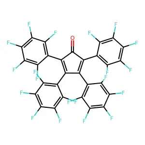 2,3,4,5-Tetrakis(pentafluorophenyl)cyclopenta-2,4-dien-1-one structure