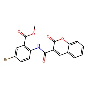 methyl 5-bromo-2-(2-oxo-2H-chromene-3-carboxamido)benzoate structure