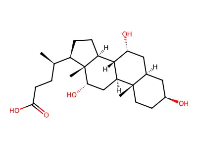 3beta,7alpha,12alpha-Trihydroxy-5alpha-cholan-24-oic Acid structure