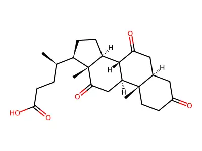 3,7,12-trioxo-5alpha-cholan-24-oic Acid structure