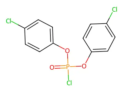 Bis(4-chlorophenyl) phosphorochloridate structure