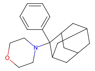Morpholine, 4-(2-phenyltricyclo(3.3.1.1(sup 3,7))dec-2-yl)- structure