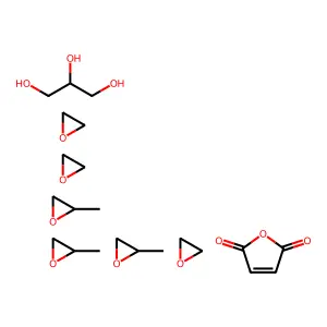 furan-2,5-dione; 2-methyloxirane; oxirane; propane-1,2,3-triol structure